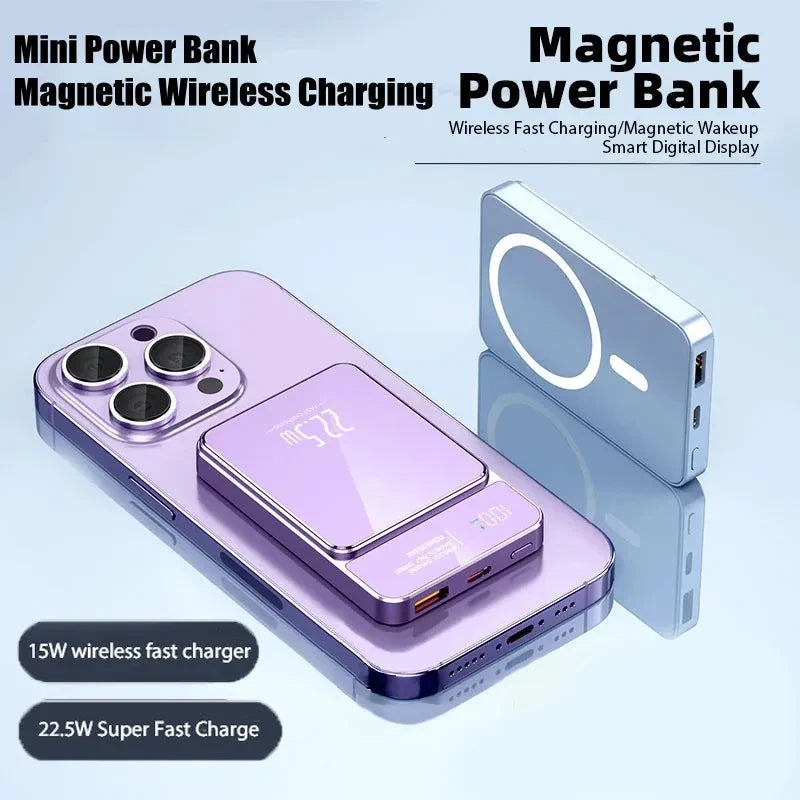 Magnetic Wireless Portable Power Bank