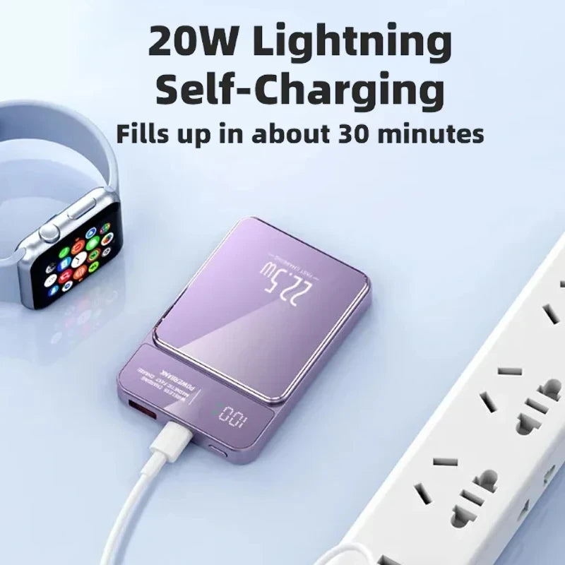Magnetic Wireless Portable Power Bank